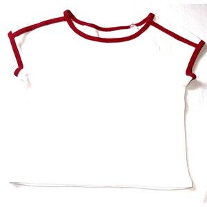 Women’s Art Class Cropped T-Shirt w/Red Trim - Size Medium